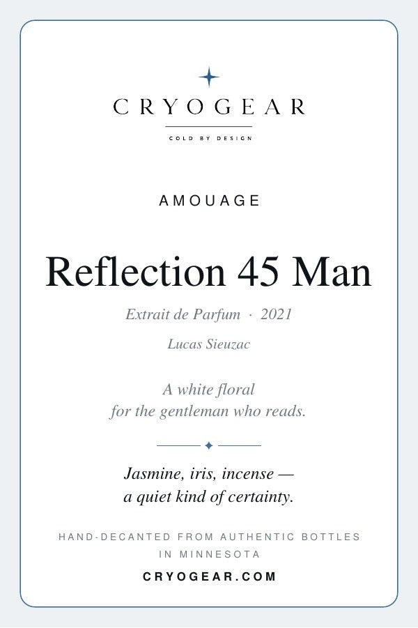 Reflection 45 Man scent card — front