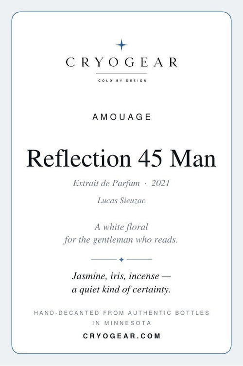 Reflection 45 Man scent card — front