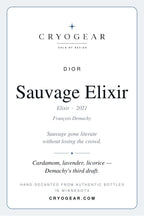 Sauvage Elixir scent card — front