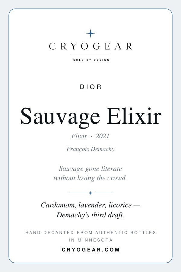 Sauvage Elixir scent card — front