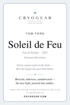Soleil de Feu scent card — front