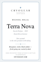 CryoGear scent card — Terra Nova (front)