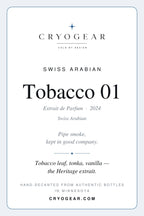 Cryogear scent card front — Tobacco 01