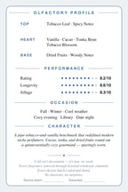 Tobacco Vanille scent card — back