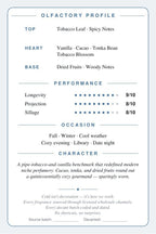 Tobacco Vanille scent card — back