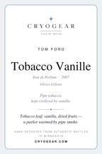 Tobacco Vanille scent card — front