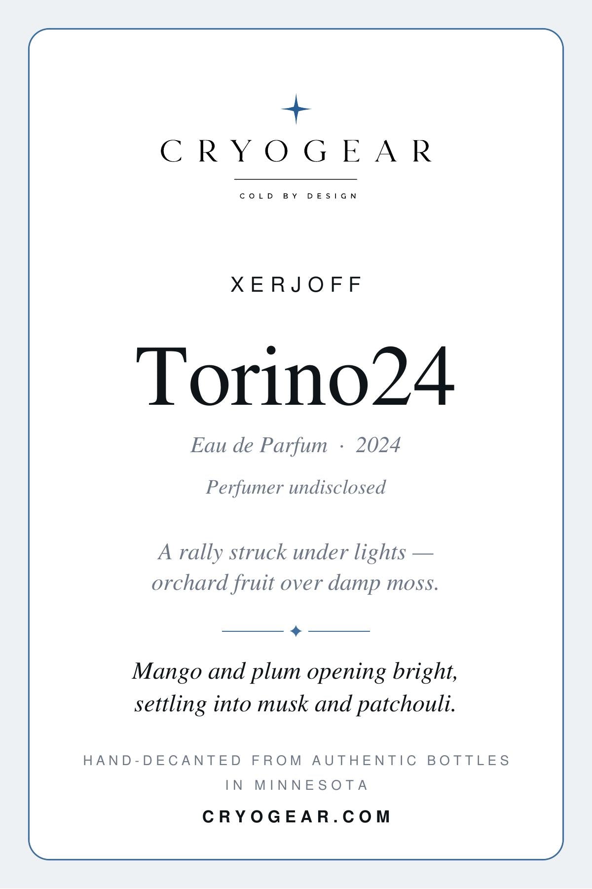 CryoGear scent card front — Xerjoff Torino24
