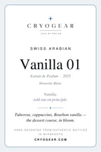Swiss Arabian Vanilla 01 scent card — front