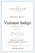 CryoGear scent card — Visionair Indigo (front)