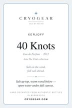 Cryogear scent card front — 40 Knots