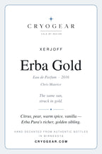 Cryogear scent card front — Erba Gold