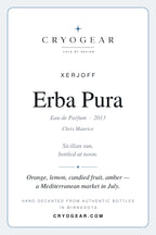 Cryogear scent card front — Erba Pura